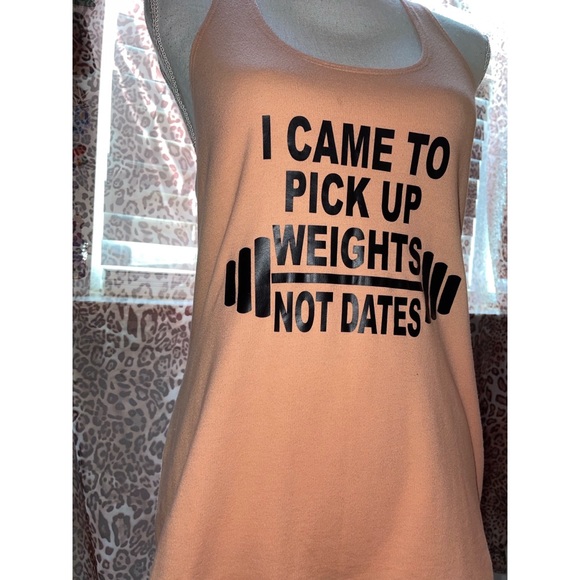 Weights Not Dates Orange Tank Top 🧡 - Picture 7 of 17